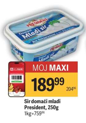 Sir domaći mladi President, 250g