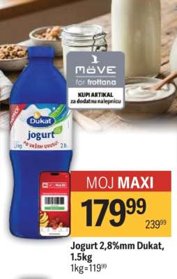 Jogurt 2.8%mm Dukat, 1.5kg