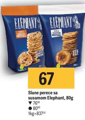 Slane perece sa susamom Elephant 80g