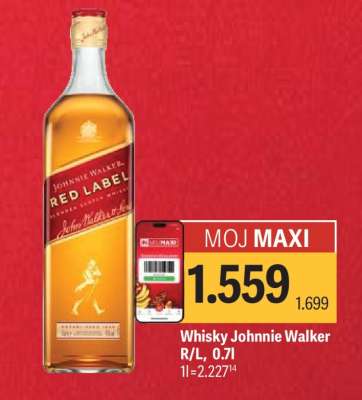 Whisky Johnnie Walker R/L, 0,7l