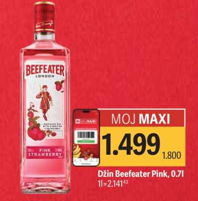 Džin Beefeater Pink, 0.7l