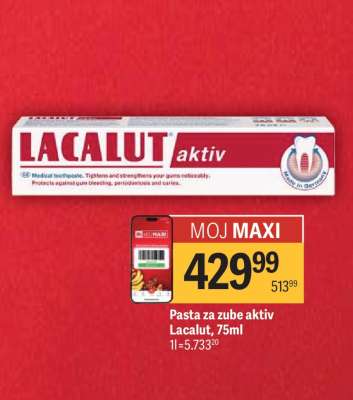 Pasta za zube aktiv Lacalut 75ml