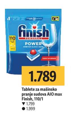 Tablete za mašinsko pranje sudova AIO max Finish, 110/1