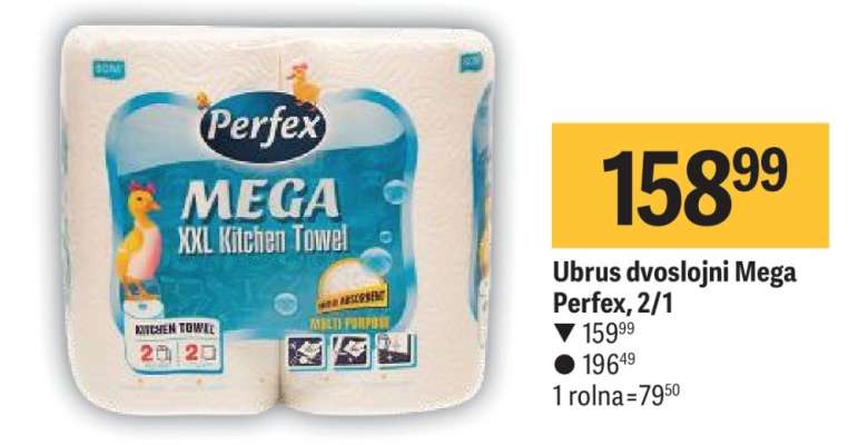 Ubrus dvoslojni mega Perfex 2/1