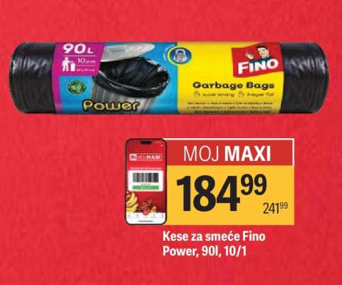 Kese za smeće Fino Power, 90l 10/1