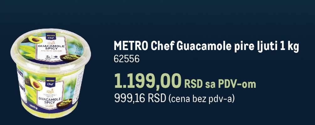 METRO Chef Guacamole pire ljuti 1 kg