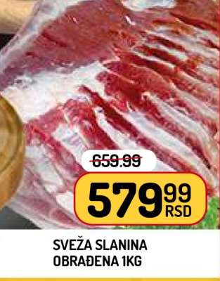 SVEŽA SLANINA OBRAĐENA 1kg