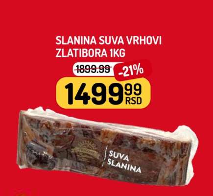 Slanina Suva Vrhov Zlatibora 1kg