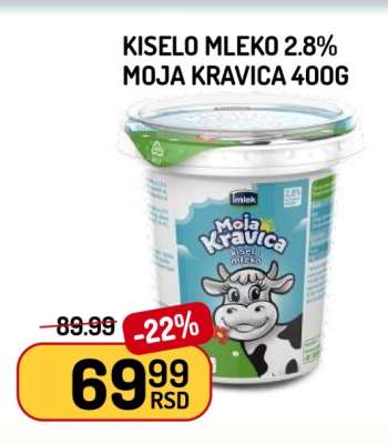 Kiselo mleko 2.8 Moja Kravica 400g