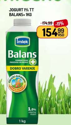 JOGURT 1% TT BALANS+ 1kg