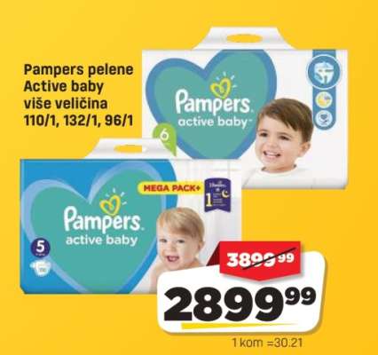 Pampers pelene active baby