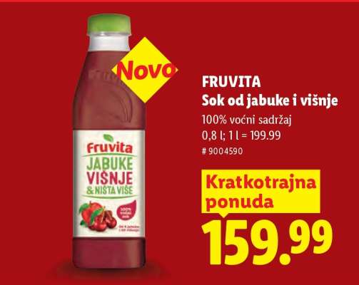 FRUVITA Sok od jabuke i višnje