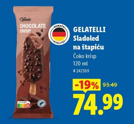 Gelatelli Sladoled na štapiću