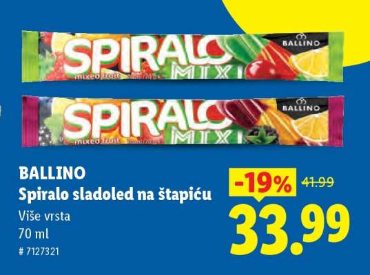 BALLINO Spiralo sladoled na štapiću