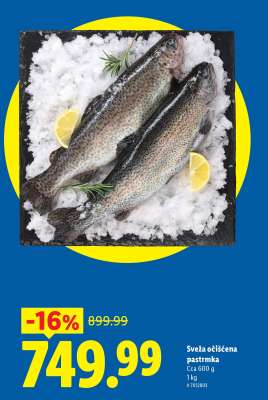Sveža očišćena pastrmka