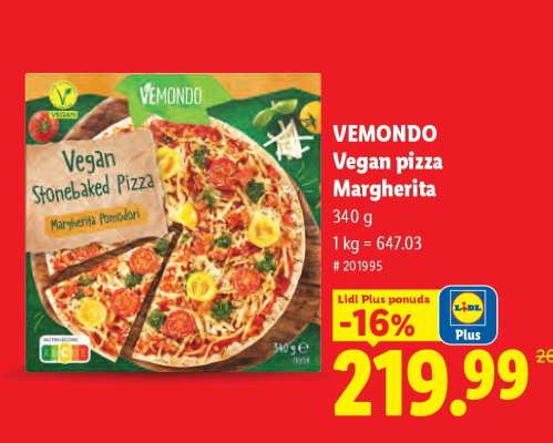 VEMONDO Vegan pizza Margherita