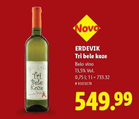 ERDEVIK Tri bele koze
