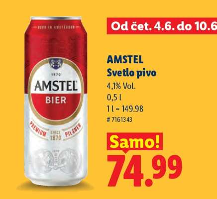 Amstel Světlé pivo