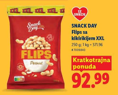 Snack Day Flips sa kikirikijem XXL