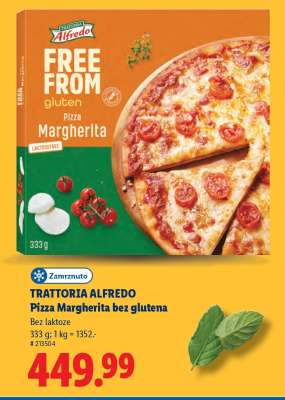 TRATTORIA ALFREDO Pizza Margherita bez glutena