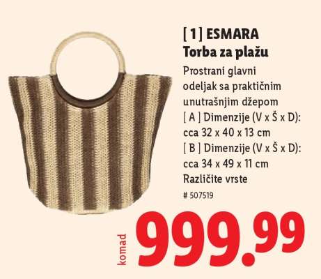 ESMARA Torba za plažu