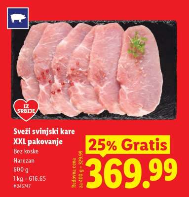 Sveži svinjski kare XXL pakovanje