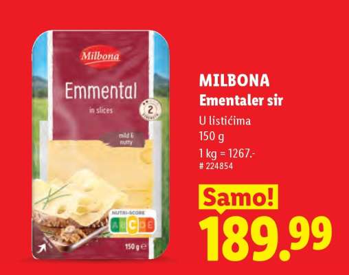 Milbona Ementaler sir
