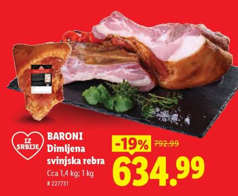 Baroni Dimljena svinjska rebra