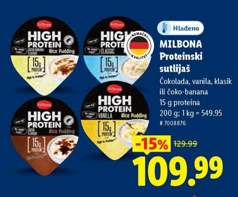 Milbona Proteinski sutlijaš