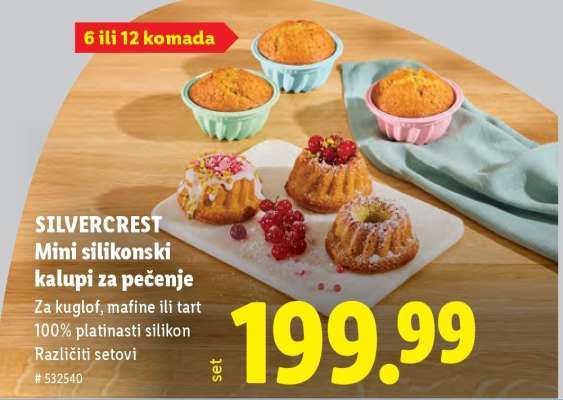SILVERCREST Mini silikonski kalupi za pečenje