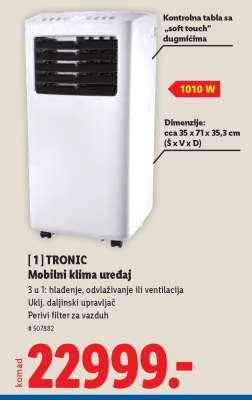 TRONIC Mobilni klima uređaj