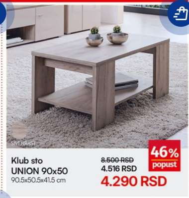 Klub sto UNION 90x50