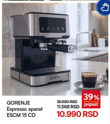 GORENJE Espresso aparat ESCM 15 CD