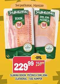 Slanina Bekon, Pečenica Dimljena Zlatiborac, 150g Kamper