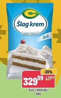 Šlag C Krem Beli