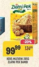 Keks Mleveni 285g Zlatni Pek Bambi