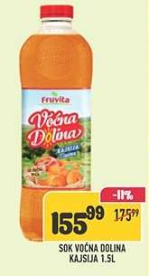Sok Voćna Dolina Kajsija 1.5L