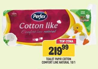 Toalet papir cotton comfort line natural, 10/1