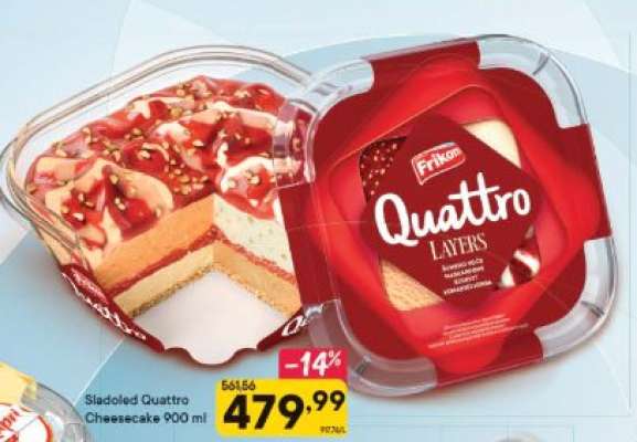 Sladoled Quattro Cheesecake 900 ml