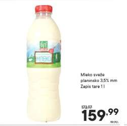 Mleko sveže planinsko 3,5% mm