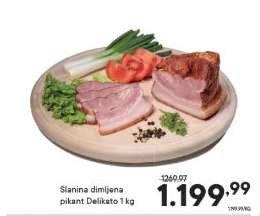 Slanina dimljena pikant Delikato 1 kg
