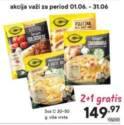 Sos C 30-50 g, više vrsta