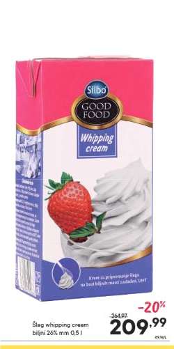 Šlag Whipping cream