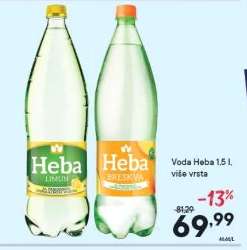 Voda Heba 1,5 l, više vrsta