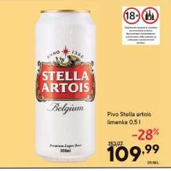 Pivo Stella Artois limenka 0.5 l