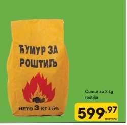 Ćumur za 3 kg roštilja