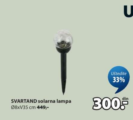SVARTAND SOLARNA LAMPA