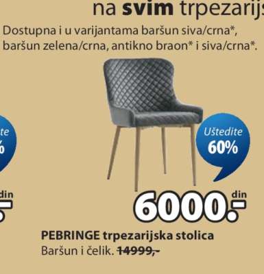 PEBRINGE TRPEZARIJSKA STOLICA