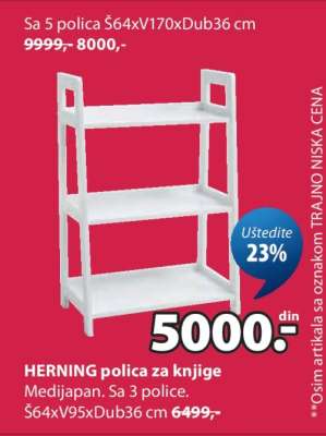 HERNING POLICA ZA KNJIGE