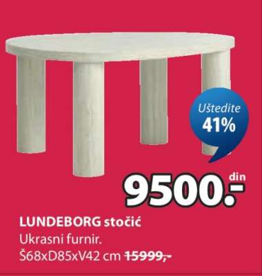 LUNDEBORG stočić